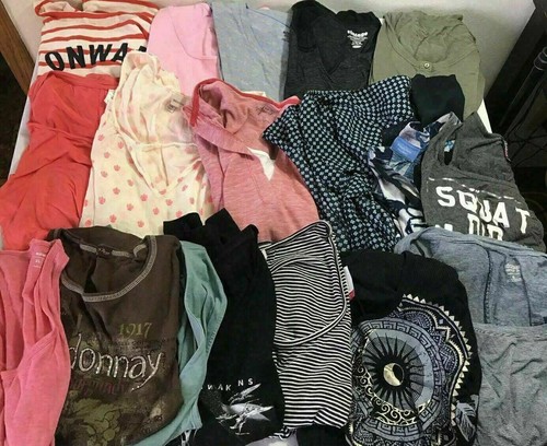 Lotto INGROSSO CINQUE (5) sterline magliette donna taglia MEDIA (M) top primavera/estate - Foto 5 di 8