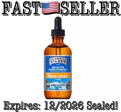 Sovereign Silver Bio-Active Hydrosol for Immune Support 4oz (118ml) Exp: 10/2026