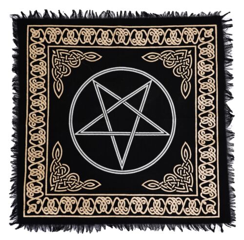 Pentagram Tarot Square 18" Altar Cloth Witchcraft Supplies Table Cloth Napkin  - 第 1/4 張圖片