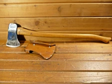 Collins Single Bit Axe with Sheath & Original Marked Handle