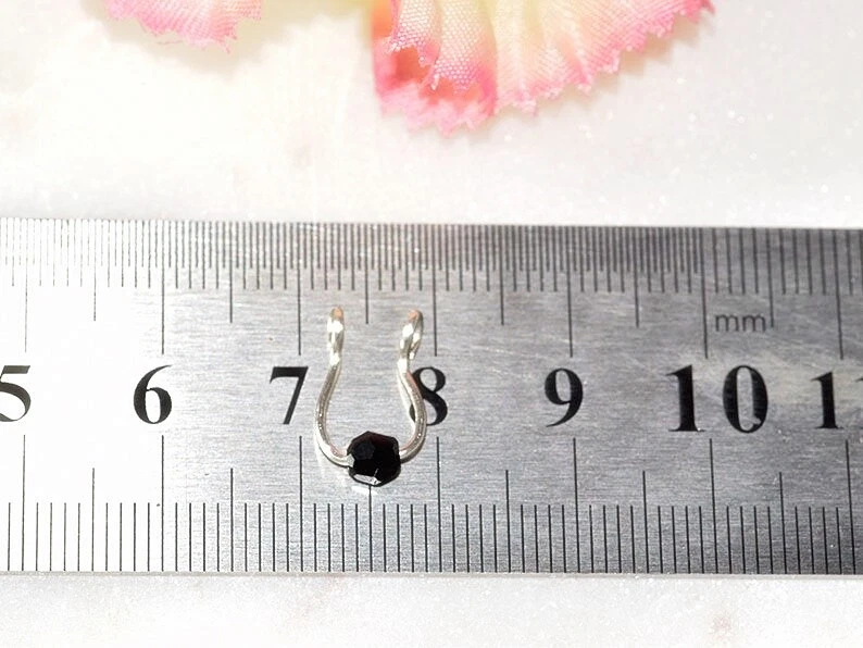 NEW Body Piercing Jewellery Nose Ear Lip Rings Tragus Septum Fake Nose Hoop Ring — 第 3/4 张图片