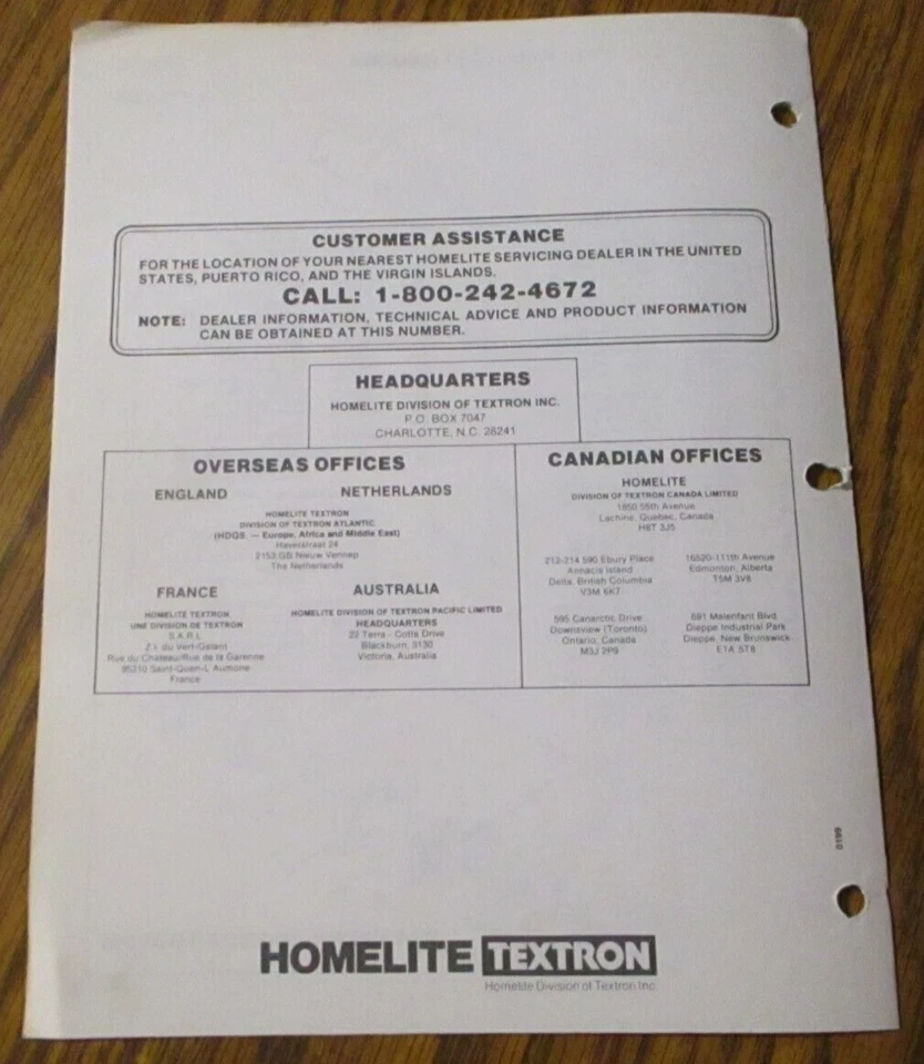 Homelite HH35A HH50A HH100A HH150A Calentadores de espacio portátiles Lista de piezas Manual Libro Foto 4 de 4