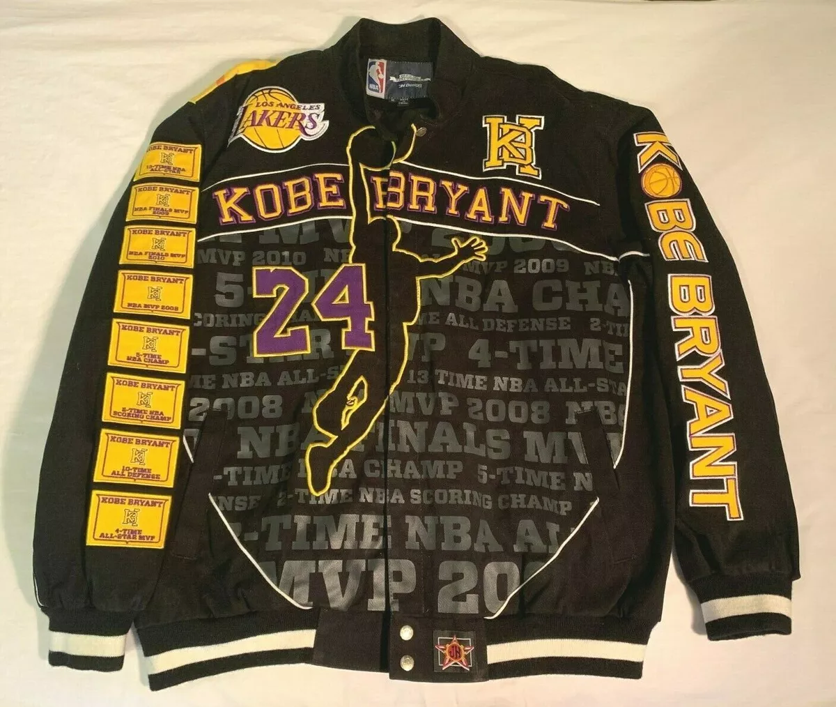 Kobe Bryant JH Design Lakers NBA Coat/Jacket Black/Gold Size XL