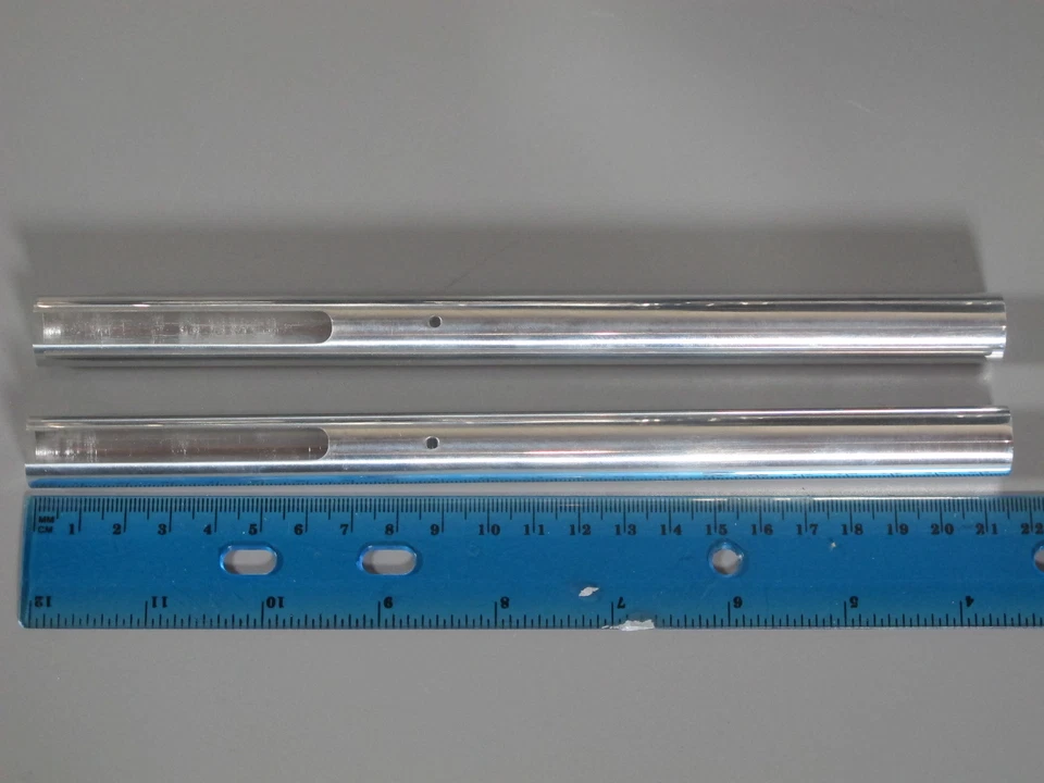 New Pair 1/2" Aluminum Exhaust Pipe 1/14 Tamiya RC King Knight Hauler Globeliner - Image 4 of 4