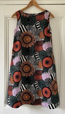 Marimekko X Uniqlo Women’s Red Green Floral Sleeveless Dress XXS UK 4-6 EU 32-34