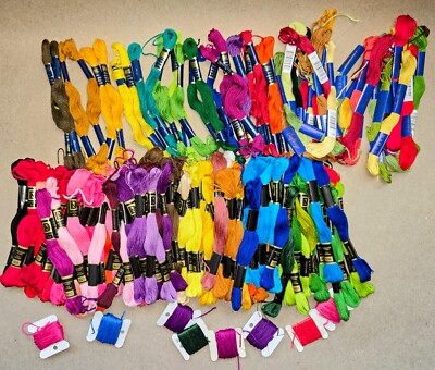 130+ Lot Of 6 Strand Embroidery/Cross Stitch Cotton Thread Different Colors