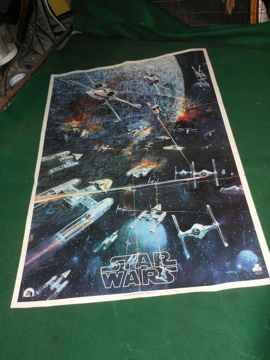 Original 1977 Star Wars Movie Poster 20th Century Fox, Folded | eBay