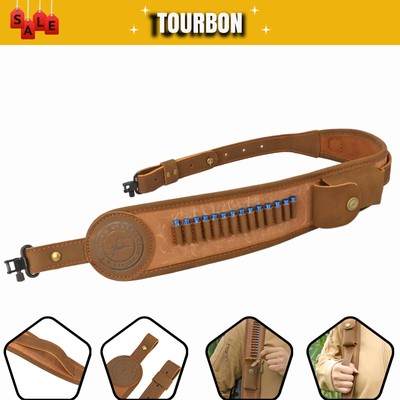 TOURBON Gewehrriemen .22LR Kugelhalter Tasche Fingerauflage + Drehgelenken Clip