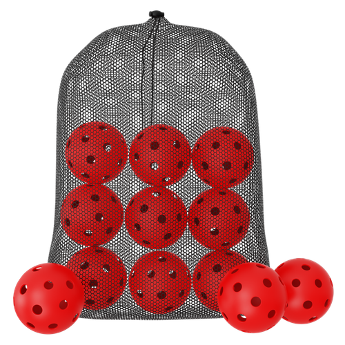 GCA Pro Red Indoor Pickleballs 26 Hole USA Approved Tournament Free Mesh Bag - Picture 8 of 9