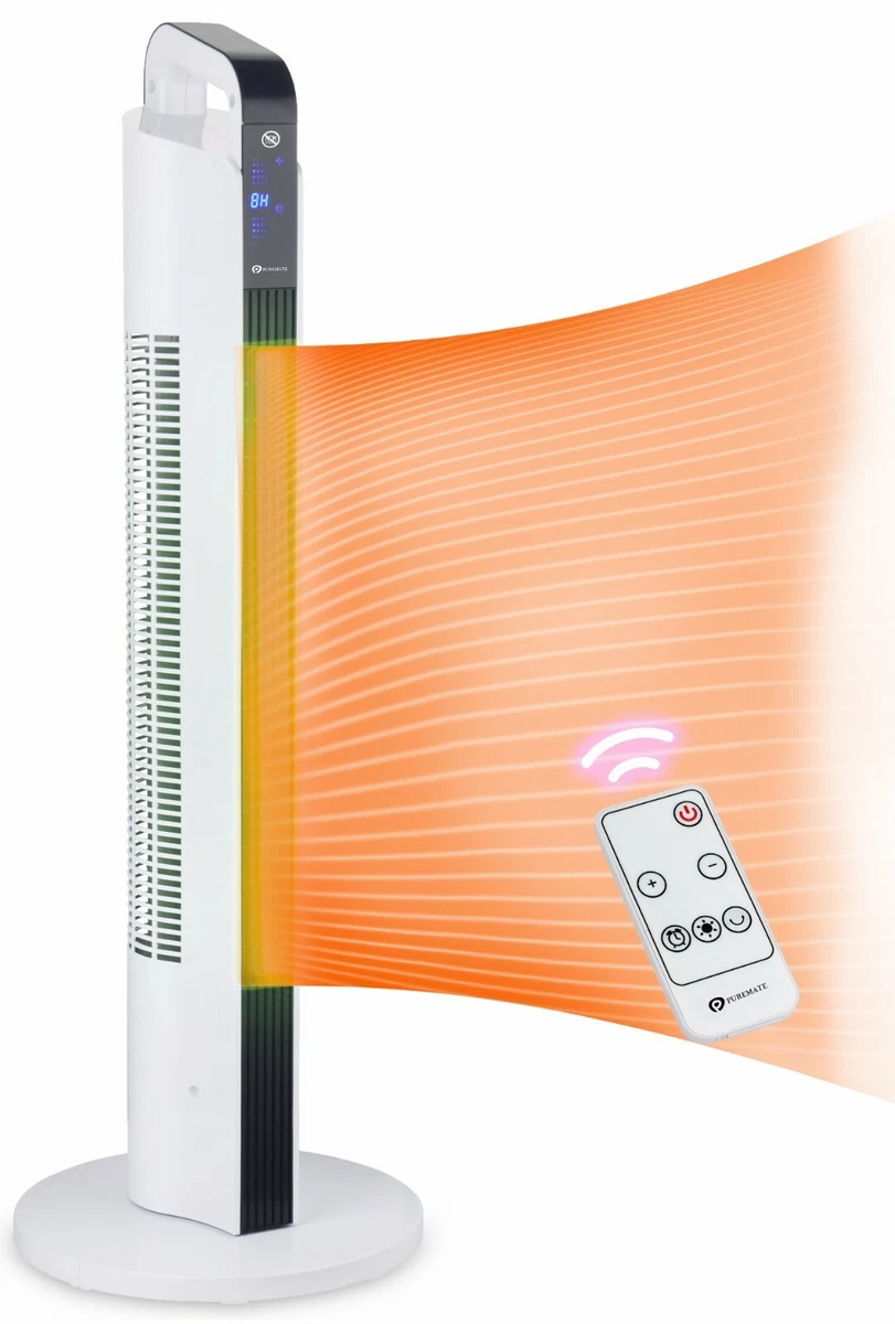 Tower Fan Heater 2000W Portable Oscillating Ceramic Heater with remote u0026  Timer 5060744141570 | eBay