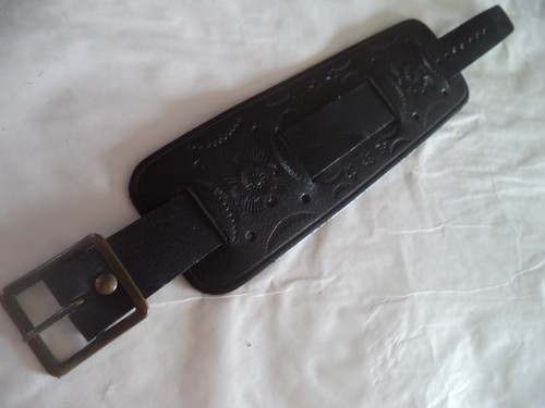 STEAMPUNK ROCK Wrist strap men women black or brown - Picture 7 of 12