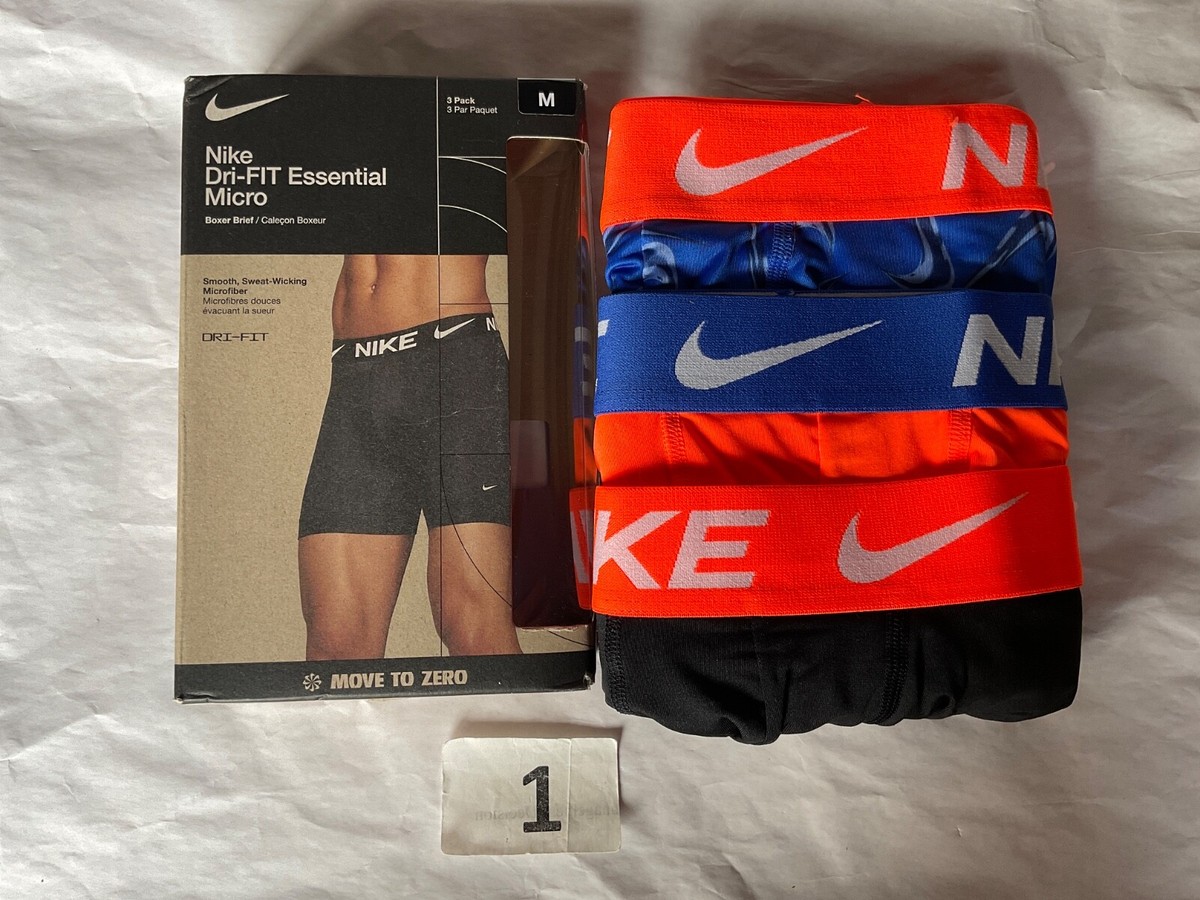Nike Essential Micro 3-Pack Boxer Brief Dri Fit New Orange