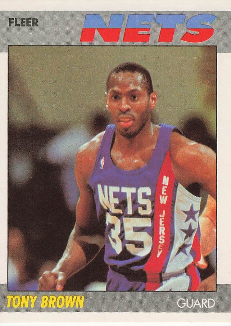 TONY BROWN 1987-88 FLEER BASKETBALL #14
