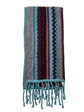 Smartwool Striped Chevron Scarf O/S Wool Blend Colorful Fringe 72x9"
