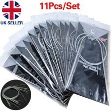 11Pcs Metal Knitting Needles Set Steel Circular Pins Sweater Weaving Tools 80cm