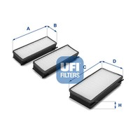 Ufi 53.070.00 Innenraumfilter Pollenfilter FüR Fiat Peugeot CitroËN Lancia