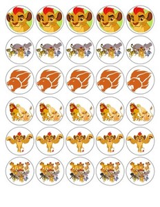 30x 4cm Lion Guard Mixed Edible Fondant Wafer Fairy Cupcake Toppers Ebay