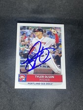 Tyler Olson 2021 Choice Portland Sea Dogs #22 Mariners Autographed Signed Card