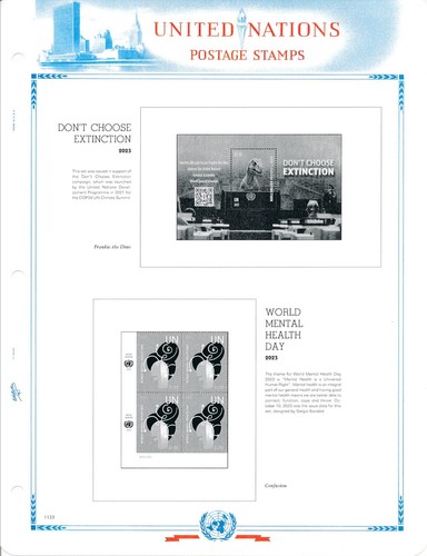 WHITE ACE 2023 United Nations Inscription Blocks Stamp Album Supplement UNIB-69 - Picture 3 of 6