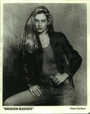 1991 Press Photo Eileen Davidson, "Broken Badges" - nop20444