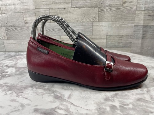 Mephisto Mary Jane Flats Women 7M Shoes Red Leather Slip On Comfort Loafers - Picture 3 of 21