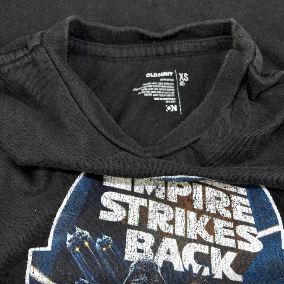 Camiseta retro retro retro Star Wars Empire Strikes Back para niños talla XS talla 5 azul marino antiguo Foto 4 de 4
