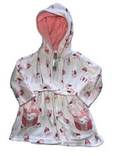 Just One You Infant Girls Bath Robe Size 0-9 Months Owl Print Hooded