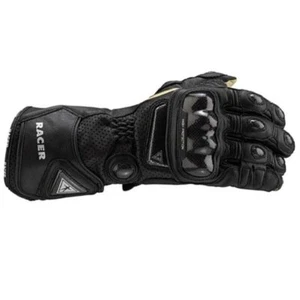 Racer High Racer Motorcycle Gloves Kangaroo Leather Mens Black