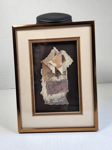 Wilfred Fang Framed Mixed Media*THE FAN SERIES*Paper Art*6 1/4 wide x 8.25 tall - 第 7/8 張圖片