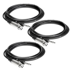 Hosa STX105F-THREE-K 5' XLR Female - 1/4 TRS Male Audio Cable 3 Pack Bundle
