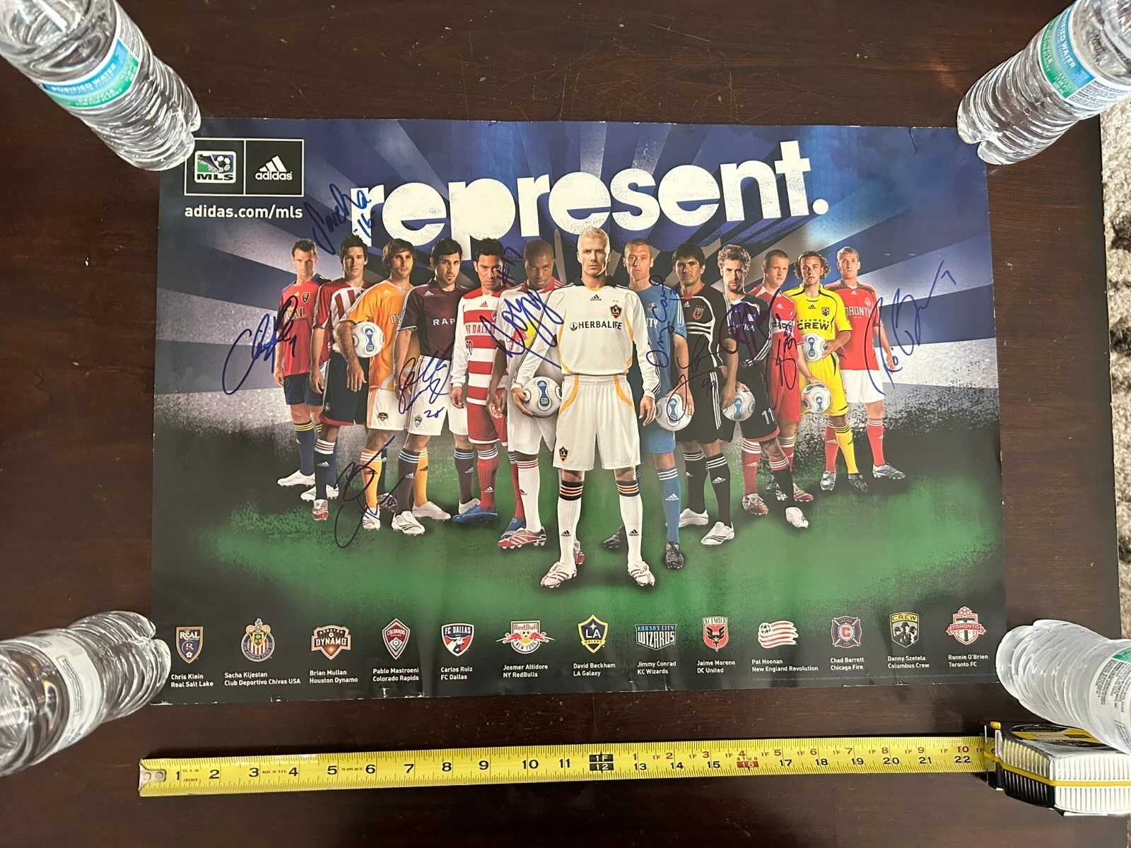 MLS STARS REPRESENT SIGNED SOCCER POSTER JOZY ALTIDORE MORENO NOONAN CONRAD