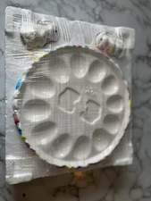 Decorative Spring Easter Deviled Egg Tray Bunny Shakers Holds 12 Eggs