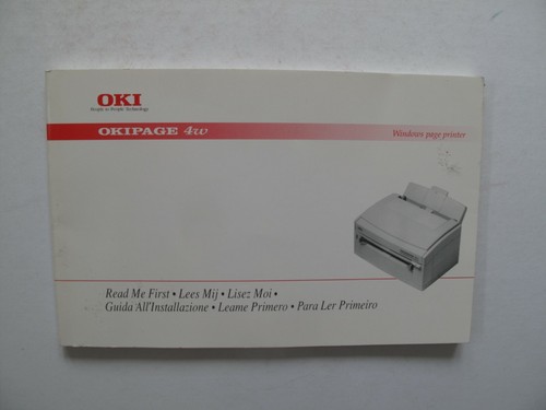 Oki: Okipage 4w Windows Page Printer - instruction manual - 第 1/1 張圖片