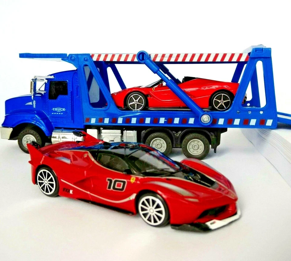 Ferrari FXX-K + LaFerrari Aperta + Combo Transportador de 2 cubiertas 1:43 Bburago XGToys Foto 2 de 4