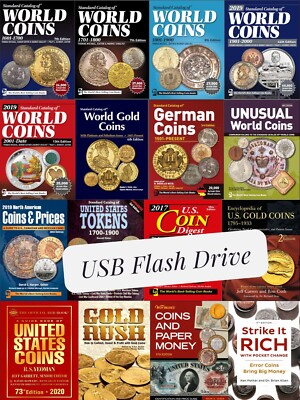 Catalog of Coins 16 E-Books on  USB Flash Drive 4GB