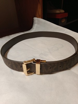 Michael Kors Brown/Gold Logo 38” Belt s-l400.jpg main image 2