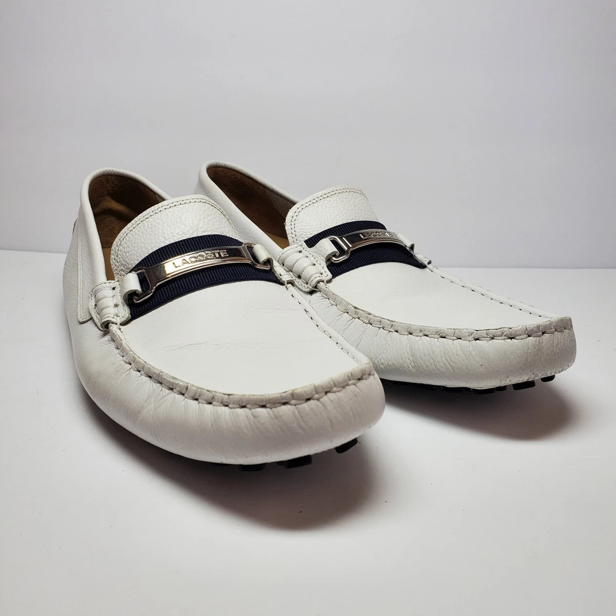 Lacoste hotsell white loafers