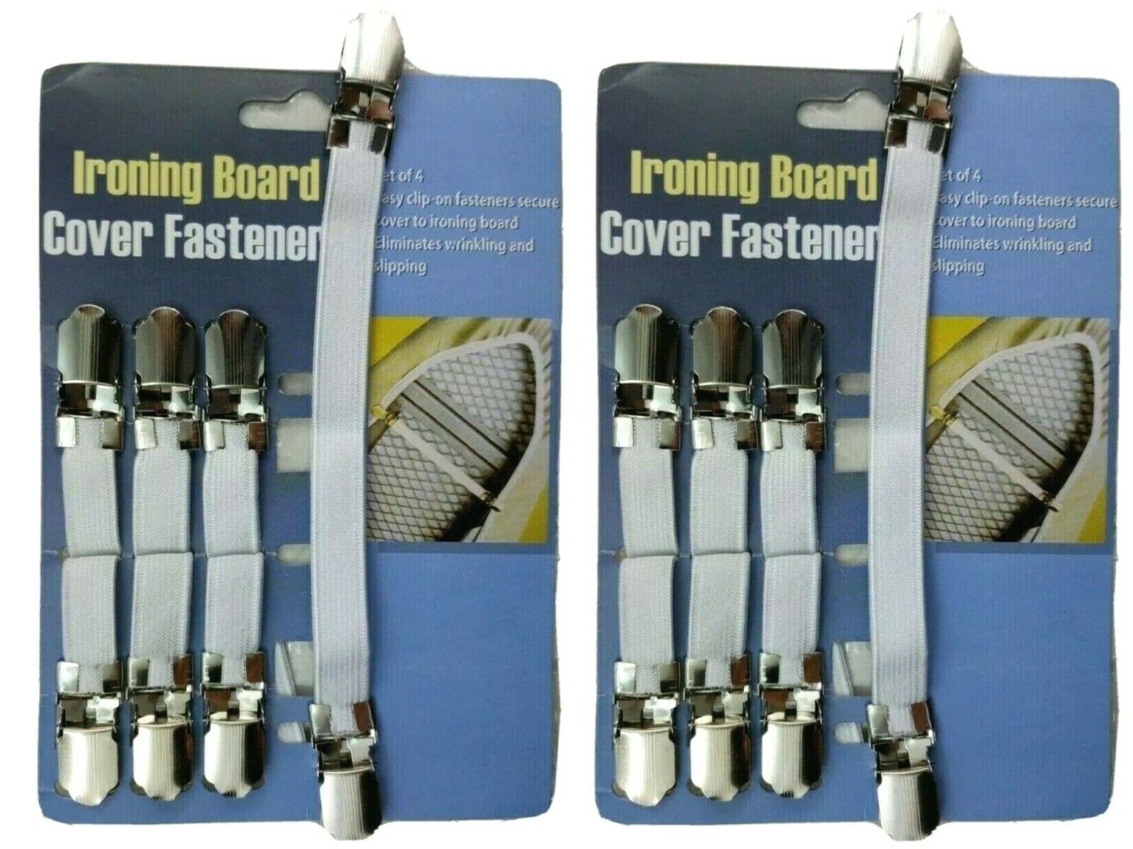 8 Ironing Board Cover Clips Elastic Fasteners Braces 2 x 4 Easy Clip