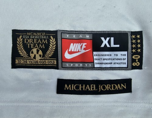 Vintage Nike 1992 Olympics Michael Jordan Dream Team Warm Up Shirt Size XL-White - Picture 3 of 10