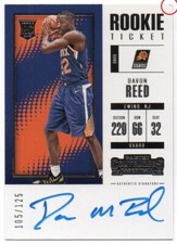 2017-18 Panini Contenders #131A Davon Reed RC Auto 105/125 Phoenix Suns