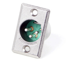 Switchcraft D3M XLR Male 3 Pin Chassis Mount Connector with Solder Terminals