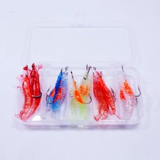 15pcs Shrimp Crawfish Soft Plastic Fishing Lures Prawn Shrimps Kit for Bass