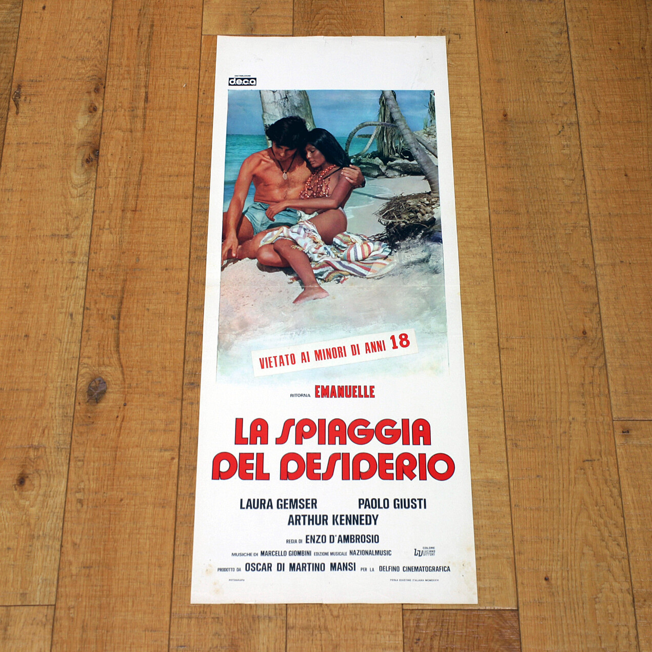 Locandina originale film La spiaggia del desiderio (1976) - Regia di Enzo D'Ambrosio