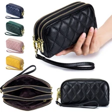 Women's Zipper Wallet Long Bag Card Holder Clutch Purse Wristlet Handbag Pocket