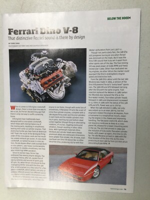 HMN 358 Article Below The Hood Engine Ferrari Dino V-8 January 2015 1 page