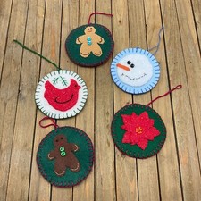 Hand-Stitched Felt Ornaments - You Choose - Christmas, handmade