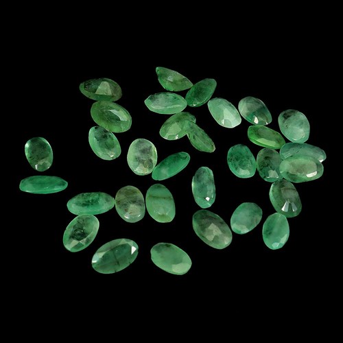 Oval Cut Natural Unheated Green Emerald Brazil 5.11ct 5x3mm 29pcs Lot Gemstone