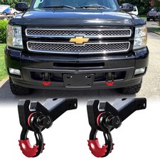 Front Tow Hook Mount Bracket And D-ring Fit 2007-2013 Chevygmc 1500