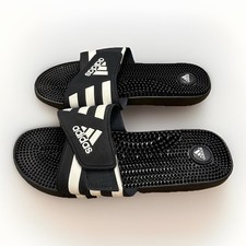 Adidas Adissage Slides Sandals Mens 16 Massage Comfort Sport Navy Blue White