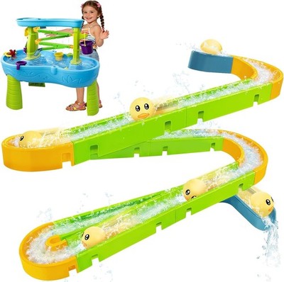 Water Slide Toys for Step2 Rain Showers Water Table Accessories, Quick-Install S